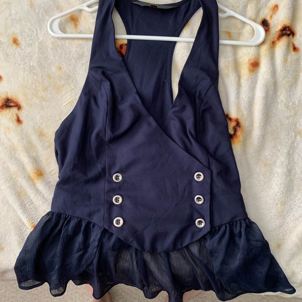 Blue Alice in wonderland waistcoat